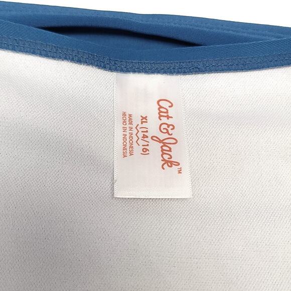 Cat & Jack Girls Bikini Bottom Size Xl 14 / 16 Blue Solid Side Tie Swimwear - Picture 5 of 7